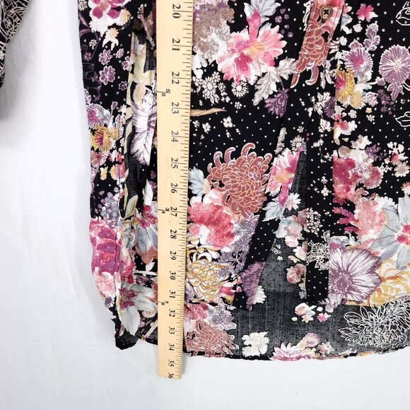 Anthropologie Maeve Autumnal Tunic Top Size XS Button Up Oversized Floral Boho - Picture 6 of 15